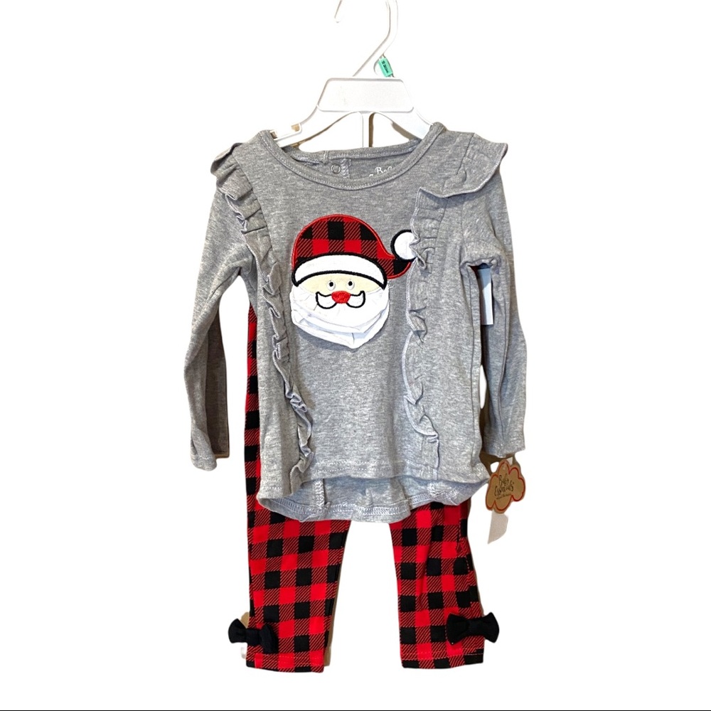 Baby Essentials Christmas Santa Claus 2 Piece Matching Set (18 Months)